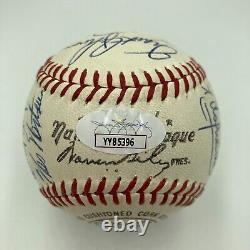 Willie Mays Willie Mccovey Sandy Koufax Hall Of Fame Multi Signed Baseball JSA