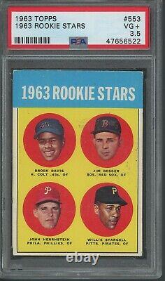 Willie Stargell 1963 Topps Rookie #553 PSA 3.5 Hall of Fame / Centered
