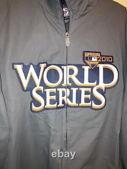 World Series 2010 Majestic San Francisco SF Giants Jacket 2XL Hall Of Fame -READ